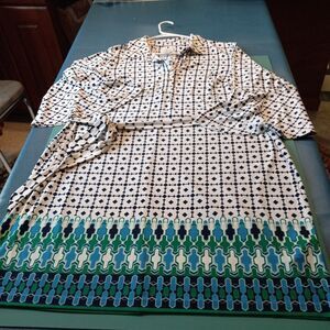 IM Collection Womens 18W Button Bodice Self belt Dress Cottagecore